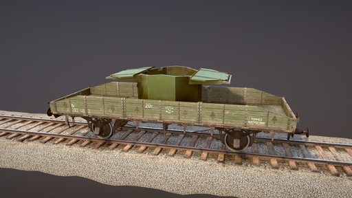 Armored Train SPU-BP Railway Anti-aircraft Platform