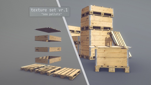 Cargo Wood Pallets Collars Cover EUR EPAL vr-1