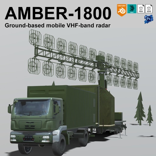 Mobile VHF-band radar AMBER-1800