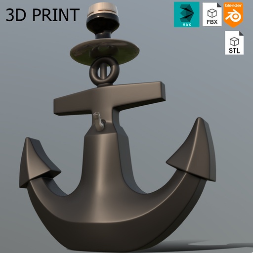 Hookah body stylized a sea anchor 3D print